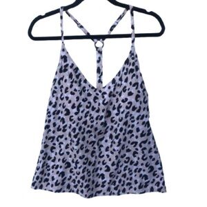 Palisades Leopard racer back tankini top XL